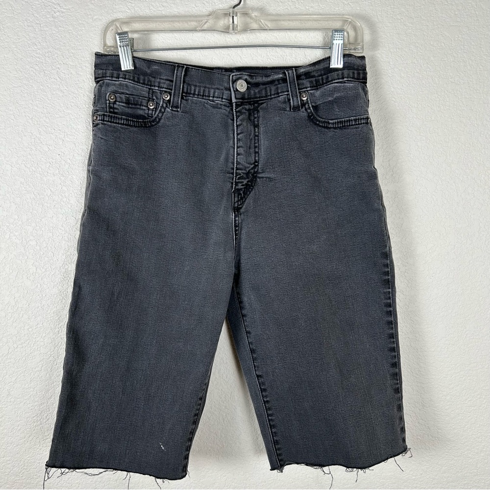 Levi’s Jean Women’s Sz 14, 512 charcoal Fisherman Cowgirl stretch denim shorts